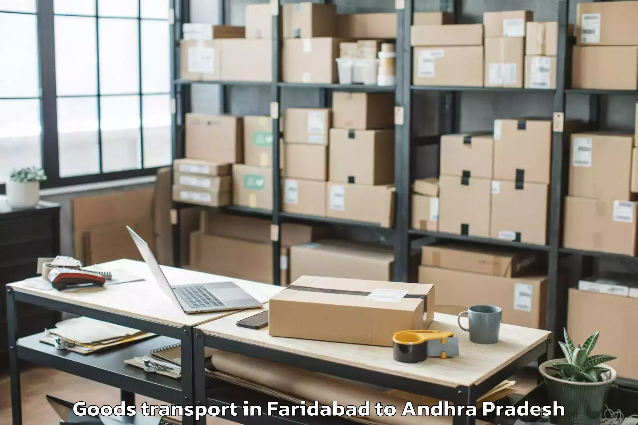 Top Faridabad to Narasannapeta Goods Transport Available